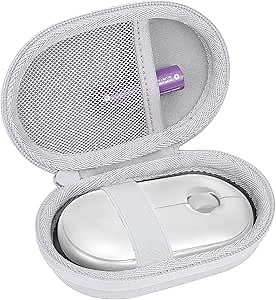 co2CREA Hard Case Replacement for Logitech Pebble M350 / M350s / M355 / i345 Wireless Bluetooth Mouse (Off White Case, for Pebble Mouse)