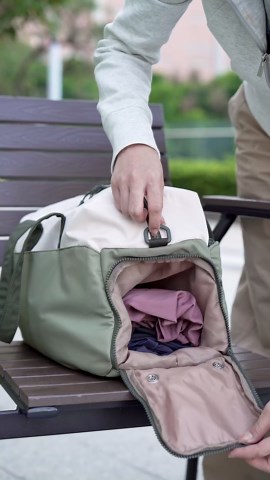 LOVEVOOK Small Gym Bag for Women with Large Tumbler Holder Pocket, Carry on Weekender Travel Duffel Bag with Shoe Compartment, Overnight Mini Personal Bag with pouch for Workout Sport Dance Yoga