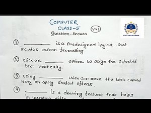 Computer class 5 || Computer class 5 chapter 2 || Class 5 computer || Computer mcq