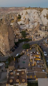 Early morning in Göreme, Cappadocia 💫 Watching hot air balloons rise above the fairy chimneys straight from my cave hotel. A once-in-a-lifetime view you’ll never forget! 🏜️🎈✨ #Cappadocia #Goreme #CaveHotel #HotAirBalloons #FairyChimneys #CappadociaTravel #VisitTurkey #CappadociaSunrise #BucketListTravel | Cappadocia/Turkey