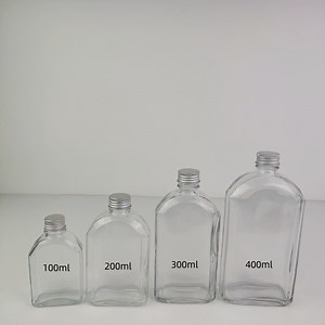 [Hot Item] Customize 100ml 200ml 300ml 500ml Hip Flask Glass Bottle