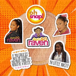 Psychic Raven Sticker, so Raven Stickers, Oh Snap Stickers, Some Call It Magic, Ya Little Nasty Sticker, Y2K TV Stickers, Nostalgic - Etsy