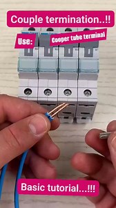 Couple termination..!!! Use copper tube terminal... #veterans #electrician #basic #tutorial | Arnold A Carreon