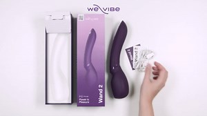 We-Vibe Wand 2 Personal Massager Vibrator | App Controlled G-Spot Stimulator Vibrator Dildo | Adult Sex Toy for Women | Female Cordless Clitoral & Body Masturbator | Waterproof & Rechargeable | Purple