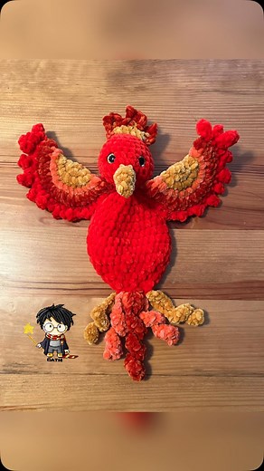 Had to #crochet this #cuddler #phoenix for Phoenix. Every #muggle born baby must have ⚡️ | Dawn Harrison