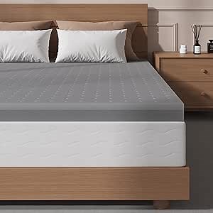 Sleepmax Firm Mattress Topper Full Size 2 Inch - Memory Foam Mattress Topper - Bamboo Charcoal Infusion - Ventilated - High Density Foam Bed Topper