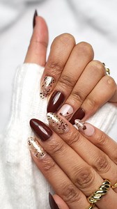 How SWEET are these nails?! Our 'Sweet and Sour' style Voguish Fantasy nails are the purrfect style with the cutest designs to get you hyped for Galentine's Day! Tag your sweeties! xx #kissnails #valentinesdaynails #chocolatenails #brownnails #heartdesign #diynails | Kiss Nails