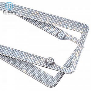 [Hot Item] European Diamond License Plate Frame Chrome