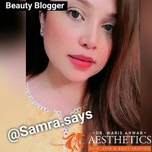 Famous Beauty Blogger, Miss Samra Visited Aesthetics for Skin freshness treatment. She was served accordingly. She was so satisfied with the treatment, environment and people here that she recommended other people to visit here as well for Skin Treatments. At Aesthetics, We focus on creating wow factor, exceeding Client's expectations With Integrity and quality is our especiality, So We are bringing The Best To Everyone We Touch... Just call 🤙 & book an appointment. ☎️ 04235750945 📱03079474040