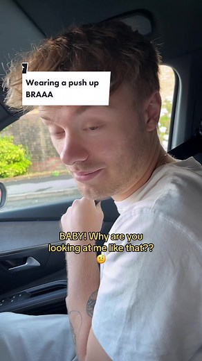 I think we can agree that he was a little surprised 😅 #fyp #foryou #couple #chloandmatt #prank #viral