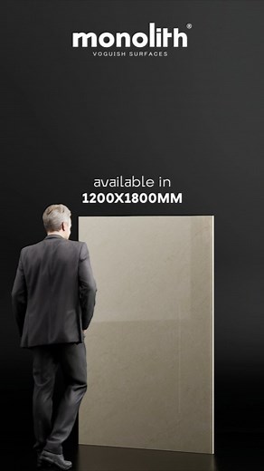 "GALVANIC CREMA" Touch of Extravagance Feel luxury with our tiles with a glossy surface. These 1200x1800mm tiles are ideal for giving your space a luxurious appearance #tiles #ceramic #ceramics #pottery #ceramicart #ceramica #design #homedecor #bathroom #kitchen #shower #mosaic #homedecor #interiordesign #tile #architecture #tiledesign #luxury #instagram | Monolith Surfaces LLP