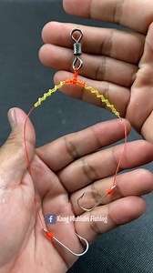 Make It Yourself The Secret Of Fisherman Fishing Skills DIY Rig Fishing 2 Hooks #fisherman #fishingknot #fishingknots #tutorial #fishing #diy #mancing #pancing | Kang Muhidin Fishing