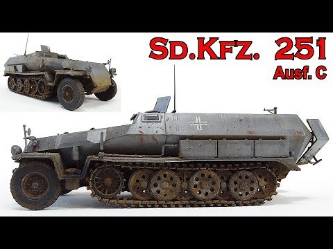 Bemalung vom Schützenpanzerwagen Sd.Kfz. 251Hanomag 1/35 (english subtitle)