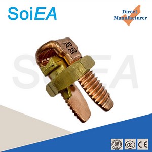 Split Nut Ground Bonding Connector Sturdy Solid Copper Split Bolt Connector, 6AWG Solid