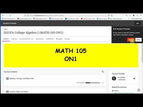 FA25 Intro for Math 105 Online