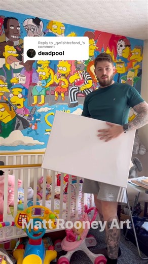 13K views · 258 reactions | #drawing #deadpool #wolverine #asmr #satisfying #art #sketch #asmr #artist #artwork #marvel #canvas #canvaspainting | Matt Rooney Art | Facebook