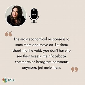 What else can you do to protect yourself from online #disinformation? U.S. disinformation expert Nina Jankowicz offers her advice as part of the IREX in the Baltics project: "What do trolls want? They really benefit from your engagement with them. [...]The most economical response is to mute them and move on. Let them shout in the void." U.S. Department of State Ministry of Foreign Affairs of the Republic of Latvia Embassy of Latvia to the USA U.S. Mission to the OSCE NATO Strategic Communicatio