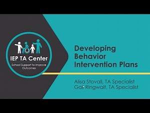 Developing Behavior Intervention Plans