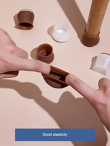 16 Pcs Silicone Chair Leg Floor Protectors with Felt Pads for Protecting Hardwood Floors Scratches and Reduce Noise, Chair Leg Caps for Hardwood Floors (Small-16PCS, Round-White)