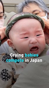 4.9K views · 77 reactions | Crying babies in Japan are competing to see who is the loudest. The yearly tradition, known as the 'crying baby sumo' festival, is back after years of COVID-19 cancellations. Who will be crowned the loudest crier? #Japan #baby #cry #health #festival #cgtnamerica | CGTN | Facebook