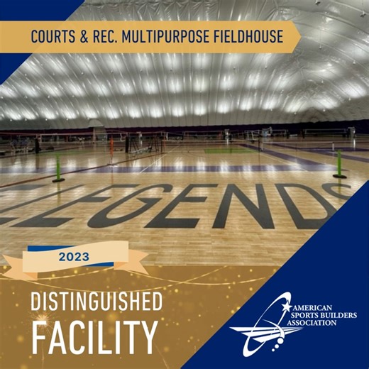 We are honored to be recognized by @sportsbuilders as a distinguished facility in the Courts & Rec. Multipurpose Fieldhouse category. Much thanks to our partners at @sportcourtrockies! | Future Legends