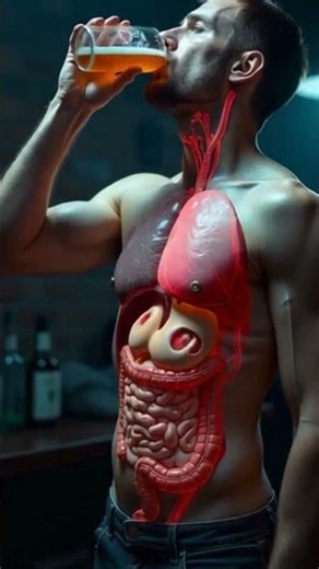 3D Realistic View: How Beer Damages Your Liver & Stomach