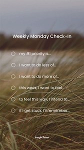 4.1K views · 42 reactions | Start your week by asking a couple of simple, yet powerful questions that keep our end goals in clear view. Discover Monday meditations to kick-start your week: https://insighttimer.com/search?query=monday | Insight Timer | Facebook
