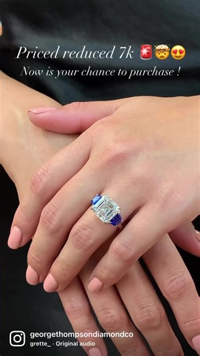 SPECIAL OFFER ALERT 🚨 🤯😍Our Lab Grown Asscher Cut Diamond & Natural Sapphire ring is now on sale for $7k off their original price. Don’t miss this amazing deal! For more information, please feel free to reach out to us via direct message!#georgethompsondiamondco #georgethompson #weddingrings #labgrowndiamonds #diamonds #jewelry #jewelrystore #shopdiamond #shopring #shoprings #explore #explorepage #foryou #jewelrygram #diamondgram | George Thompson Diamond Co.