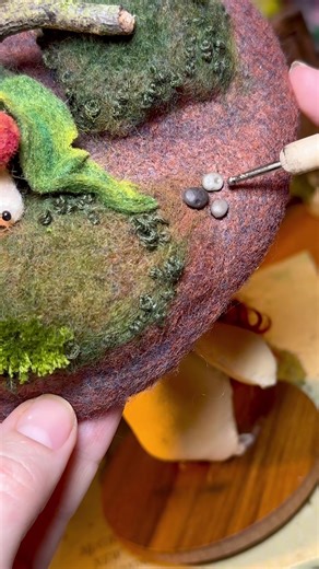 Pebbles 🌿 . . . #behindthescenes #maker #doll #artdoll #mushlings #clay #clayart #miniature #botanicalart | Thimble & Thistle