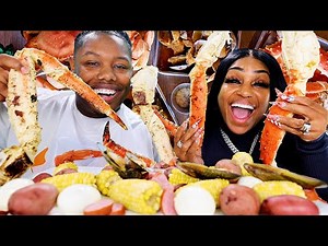 SEAFOOD BOIL WITH BLOVESLIFE AND HER NEW GARLIC BUTTER SAUCE🦀🦞🦐