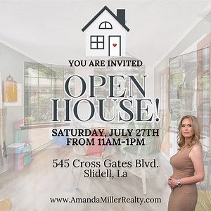 OPEN HOUSE THIS SATURDAY!!! 545 Cross gates Blvd. Slidell, LA...