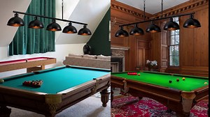 Adjustable Pool Table Light, 5 Lights Billiard Light Pool Table Lights for 8ft 9ft 56.7" Kitchen Island Lights for Billiards Room Coffee Shop Dining Room, Matte Black Metal Shade