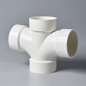 [Hot Item] Factory Price PVC Plastic ASTM D2665 Dwv Pipe Fittings Equal Cross Tee