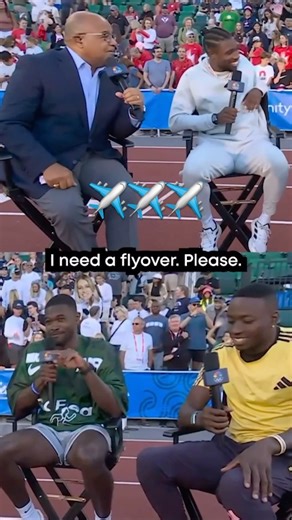 Did Rai Benjamin volunteer to pay for a flyover?! 😂 #TrackFieldTrials24 | NBC Olympics & Paralympics