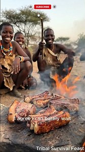 Tribal Cooking Feast — Epic African Village Moments in 4K! #shorts