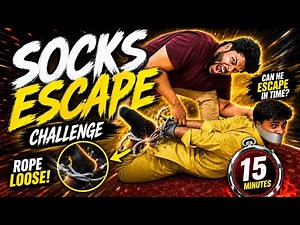Socks Escape Challenge | Extreme Rope & Tape Challenge