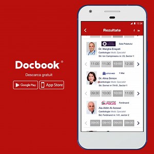 Docbook este cea mai rapida si simpla metoda de a te programa la medicul dorit. Cum functioneaza? 1. Descarci gratuit aplicatia de la https://goo.gl/u9qqtc sau accesezi www.docbook.ro 2. Selectezi localitatea, specialitatea, ora, data si metoda de plata 3. Alegi doctorul potrivit nevoilor tale | Docbook | Facebook