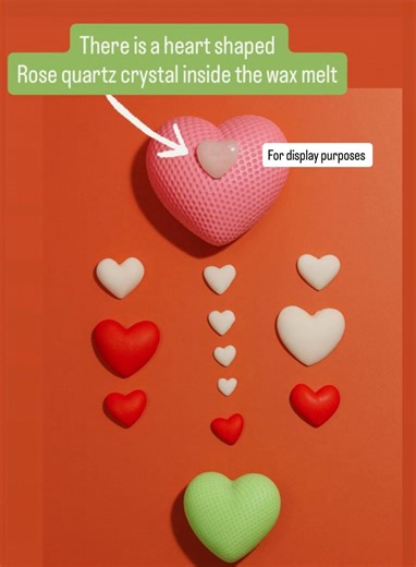 Rose Quartz Crystal Wax Melt: Hidden Heart Keepsake, Aromatherapy Self-care - Etsy