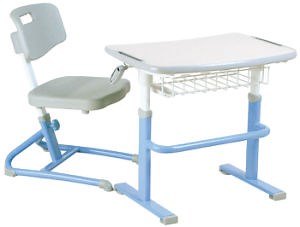 [Hot Item] Ergonomic Height Adjustable Student Desk and Plastic Chair Set