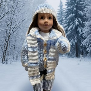 18" Doll Crochet Pattern - Winter Outfit - Fits American Girl® Dolls - Etsy