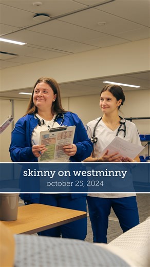 This is the Skinny on Westminny for Oct. 25, 2024. Earlier today, our campus community celebrated the opening of our new high-fidelity nursing simulation lab in Hoyt Science Center. The lab is equipped with medical equipment and lifelike robotic dummies, which allow our nursing students to simulate realistic medical scenarios and get real-world patient experience right here on campus. Follow @wcnurs22 and visit westminster.edu/simlab for more information. On Wednesday, @westminstercollegevolleyb