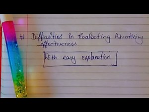 difficulties in evaluating advertising effectiveness | with easy explanation 🔥