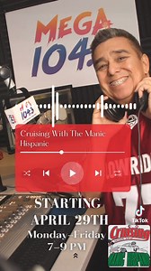 This Monday my cruising show begins on the weekday evenings!! 7pm-9pm cruising on the airwaves Mega KAJM The Manic Hispanic | The Manic Hispanic