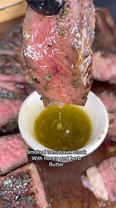 Tomahawk steaks with honey and herb butter | Miguels cookingwithfire