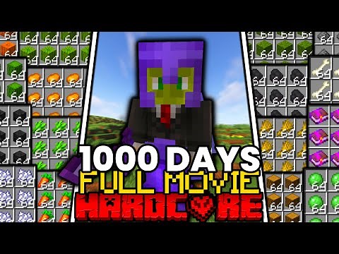 I Survived 1000 Days in Hardcore Minecraft [FULL MINECRAFT MOVIE]