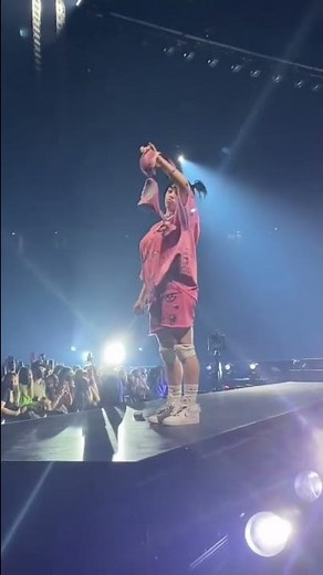 Billie Eilish Catches Bra While Performing