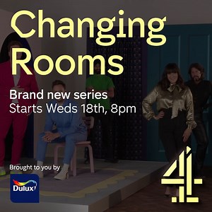Two weeks to go! Changing Rooms returns Wednesday 18th August at 8pm on Channel 4. As official sponsors of the iconic series, we can’t wait for you to see the new crew in action and get inspired by the show’s unique home makeovers. Will you be tuning in? #ChangingRoomsWithDulux | Dulux
