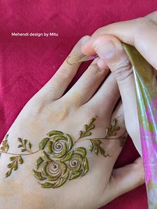 12K views · 265 reactions | Bold Rose Mehndi Designs | Mehendi design by Mitu | Facebook