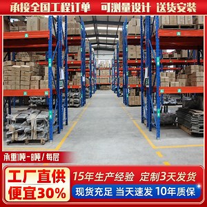 [Hot Item] Industrial Warehouse Shelving System, 4-Tier, Large Span Shelving for Garages.