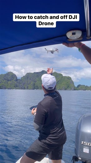 How to catch and off DJI Drone while on the boat 😌 | Yhuge MOTO